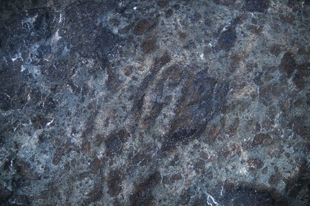 surface of the marble with brown tint. Gray shades with spotsの写真素材