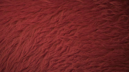 painted red natural fur texture as background.の写真素材