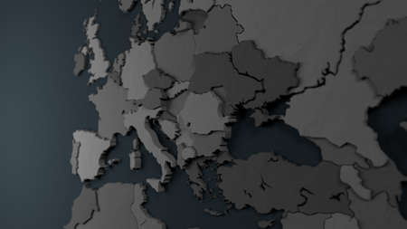 Europe map of 3d puzzles. European political countries. The European Unionの写真素材
