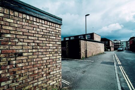 Urban Road with cloudy weatherの写真素材