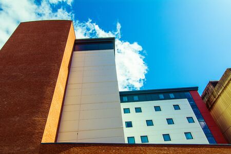 Bottom view of buildings in Bristol, Englandの写真素材