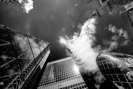 Buildings in London. bottom viewの写真素材