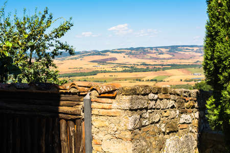 Landscape of Val D'Orcia in Tuscanyの写真素材