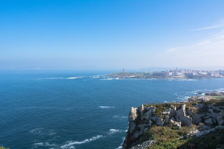 Panorama of the city of La Coruna in Spain. View of the Atlanticの写真素材