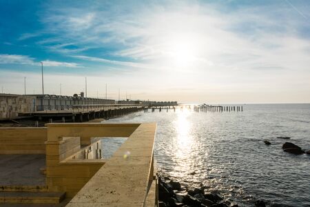 Maritime settlement in a deserted beachのeditorial素材