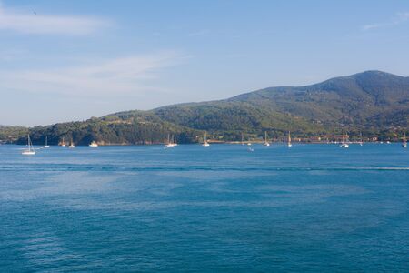 View of the sea and Elba Island