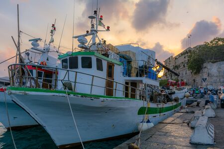Fishing boat moored at the dock