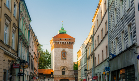 Streets and palaces of the city of Krakow in Poland: places to visitのeditorial素材