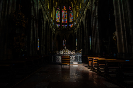 Prague Cathedral: interior viewのeditorial素材