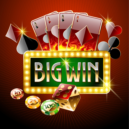 casino  with shiny text Big winのイラスト素材