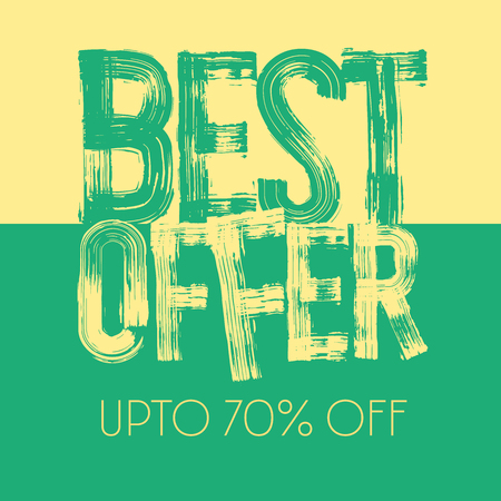 Vector colorful modern grungy banner with text Best offerのイラスト素材