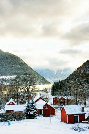 norwegian villageの写真素材