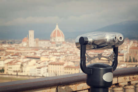 Retro view of Florence, Italyの写真素材