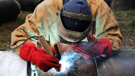 Industrial Welding  Selective focus の写真素材