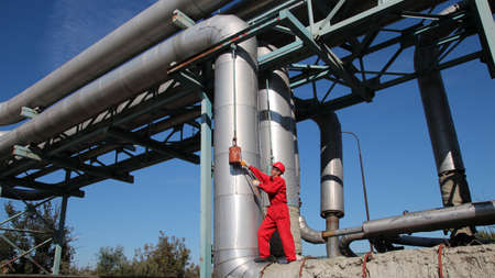 Industrial worker at work の写真素材