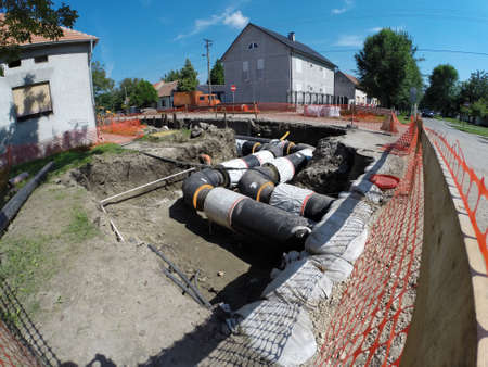 Underground heating pipe insulation systemsの写真素材