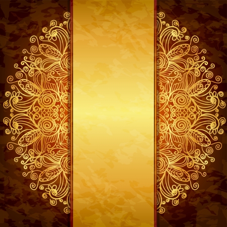 Vintage gold design. Template for the cover, invitation or menuのイラスト素材