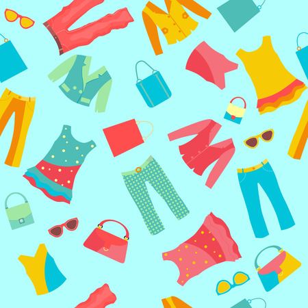 Seamless pattern with womenのイラスト素材