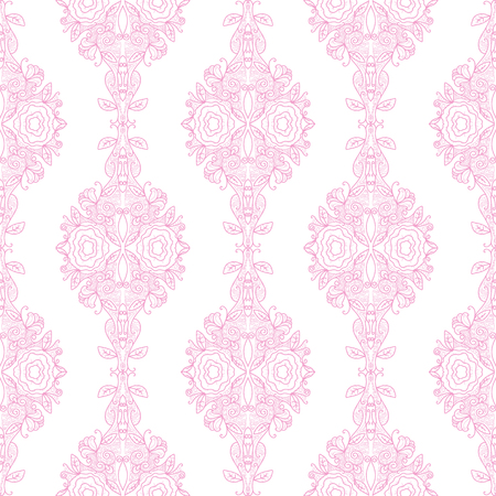 Floral seamless pattern. Openwork pattern on a white backgroundのイラスト素材