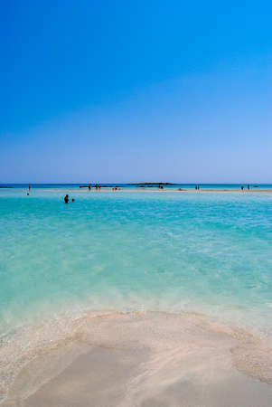 the famous elafonisi beachCreteGreeceの写真素材