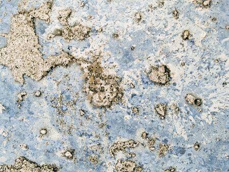 Stock macro photo of the texture of peeling painted metal.  Useful for layer masks or abstract backgrounds.の写真素材