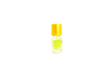 Small perfume bottles isolated on white background.の写真素材