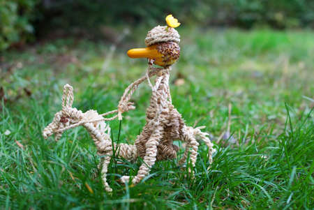 horseman doll from nature の写真素材