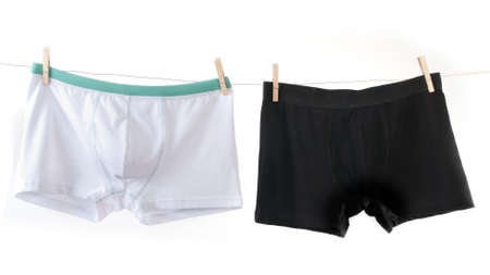 Man's underwear in white and black