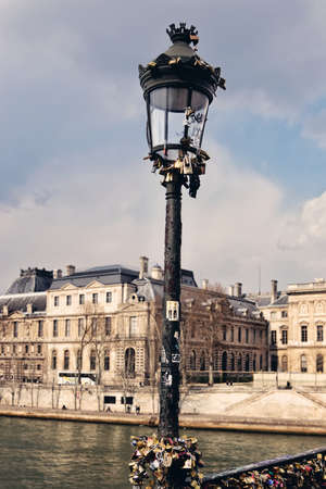 The love padlocks are a romantic tradition の写真素材