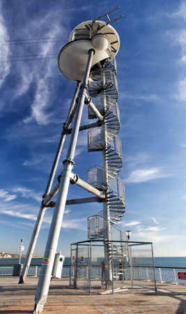 The launch tower at the end of Bournemouth Pierの写真素材