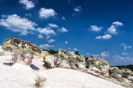 The Stone Mushrooms near Beli Plast Village in Bulgariaの写真素材