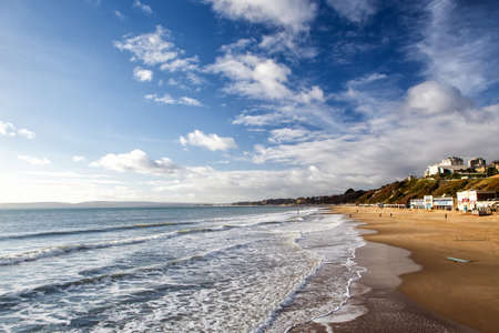 Bournemouth beach, Dorset on the English south coastの写真素材
