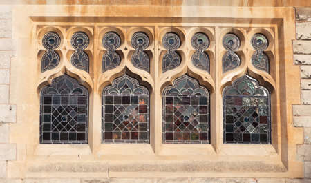 Window of St.Andrew's church in Bournemouth, United Kingdomの写真素材