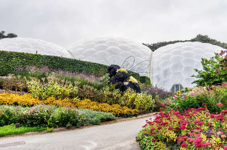 Eden Project, Cornwall, England  September 24, 2016: The world's largest rainforest in captivity with steamy jungles and waterfalls. Educational centre and demonstrations to inspire all ages.のeditorial素材
