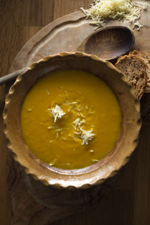 View from above of a delicious soupの写真素材