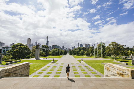 Point of View shot from the Shrine of Remembrance, Melbourne.の写真素材