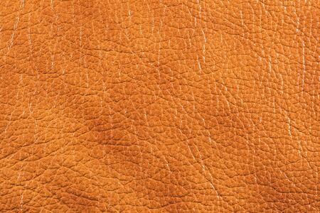 Natural qualitative brown leather texture. Close up.