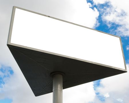 Outdoor advertising billboard with blank space for textの写真素材