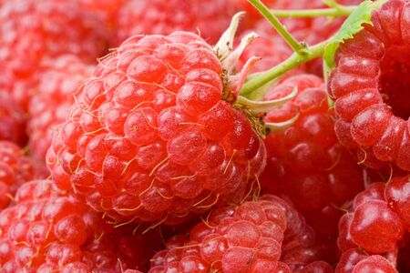 Abstract background from a fresh ripe raspberry