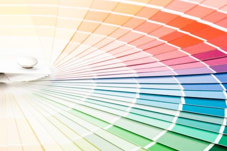 Abstract background from color guide. Close up.の写真素材