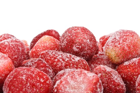 Abstract background from the appetizing frozen strawberryの写真素材