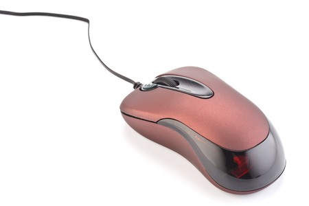 Modern computer mouse on a white background