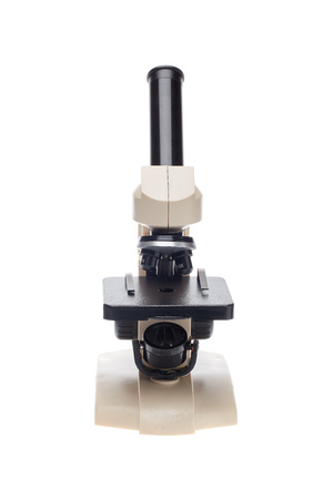 Microscope isolated on a white background. Science equipmentの写真素材