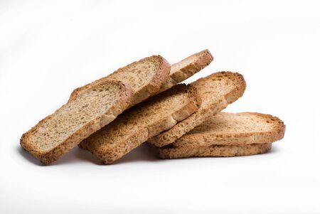 A group of slices of bread. Very healthy