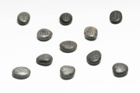 Viking runes on a white background.の写真素材