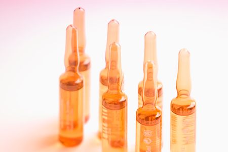 Macro shoot of a group of ampoules. Limited DOFの写真素材