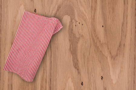 cloth napkin on wooden background
