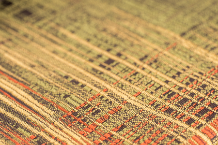 Colorful upholstery fabric background. Abstract background, empty template. Selective focus.