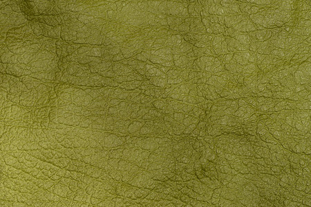 Green textured leather background. Abstract leather texture.