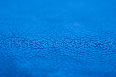 Close up of natural blue leather background. Selective focusの写真素材